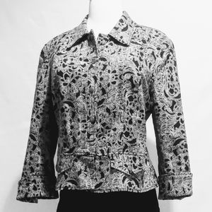 COLDWATER CREEK lined jacket black/white